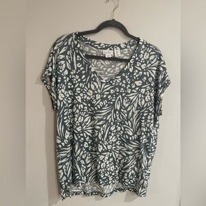 Nicole Miller New York Womens Linen Top, Size L